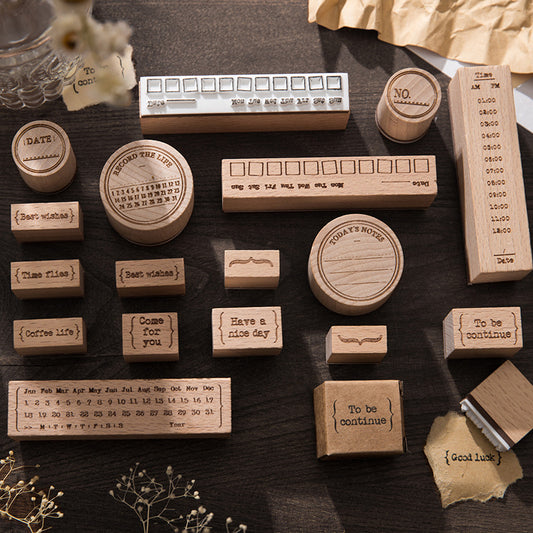 Vintage Old Time Whisper Wood Stamp